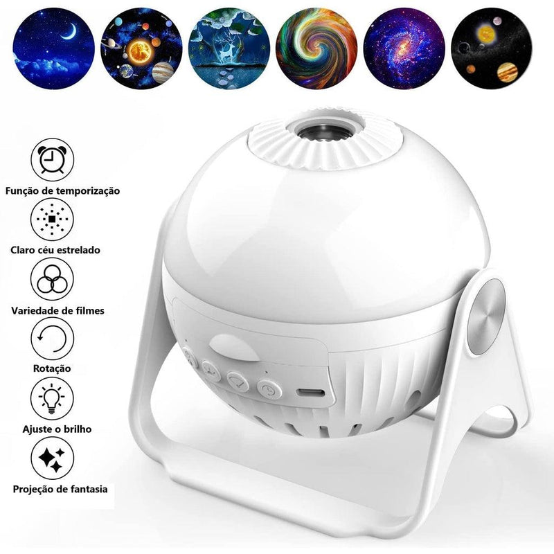 Luminária de Estrelinhas e de Galáxias - 7 Modos em LED 360° - My Store