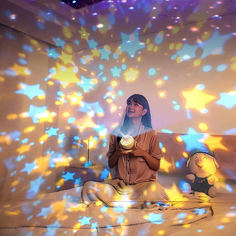 Luminária de Estrelinhas e de Galáxias - 7 Modos em LED 360° - My Store