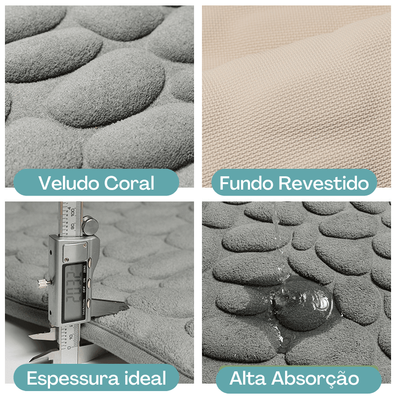 Tapete macio para banheiro Absorvente, Impermeável e Antiderrapante - My Store