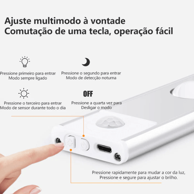 Luminária LED com Sensor de Movimento - My Store