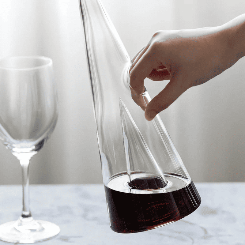 Decanter de Vinho Whisky Vidro Pirâmide Bar em Casa