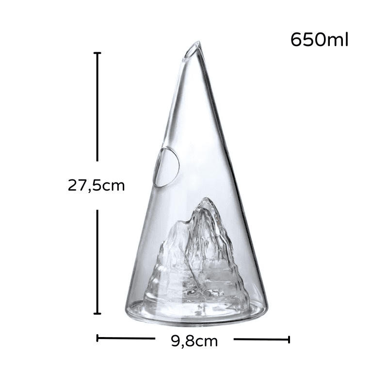 Decanter de Vinho Whisky Vidro Pirâmide Bar em Casa