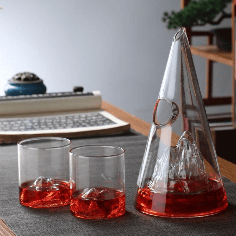 Decanter de Vinho Whisky Vidro Pirâmide Bar em Casa