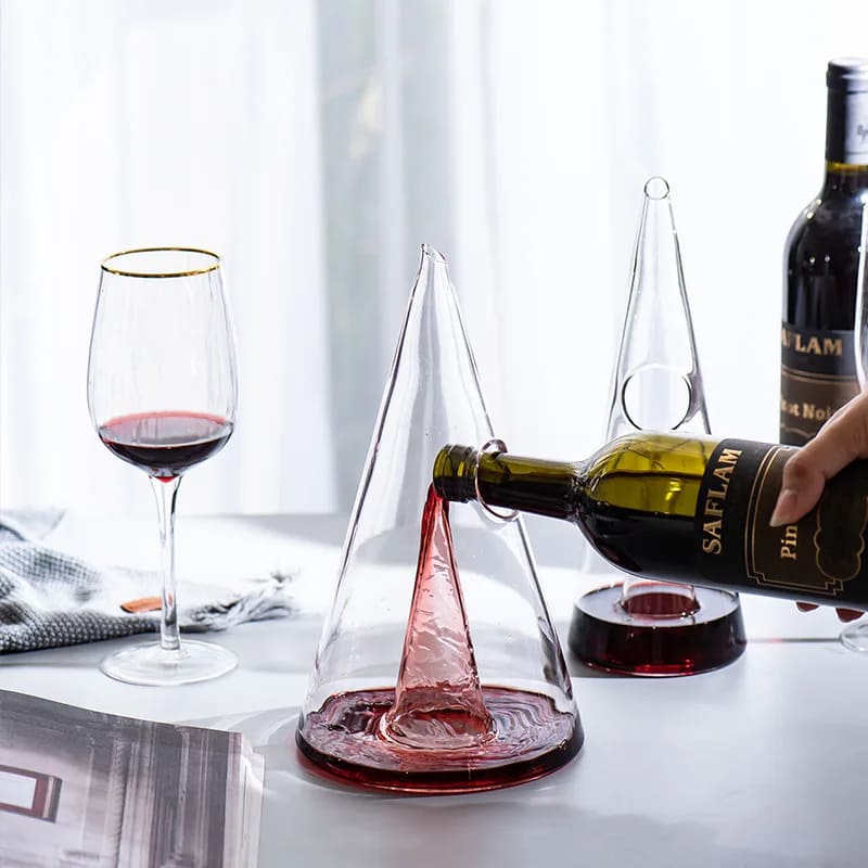 Decanter de Vinho Whisky Vidro Pirâmide Bar em Casa