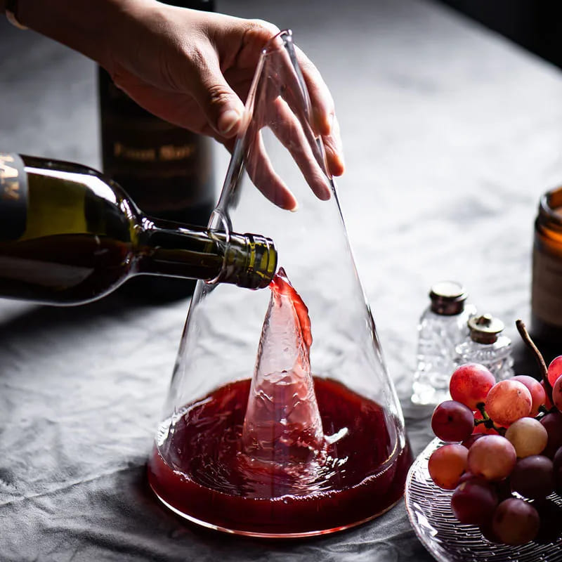 Decanter de Vinho Whisky Vidro Pirâmide Bar em Casa