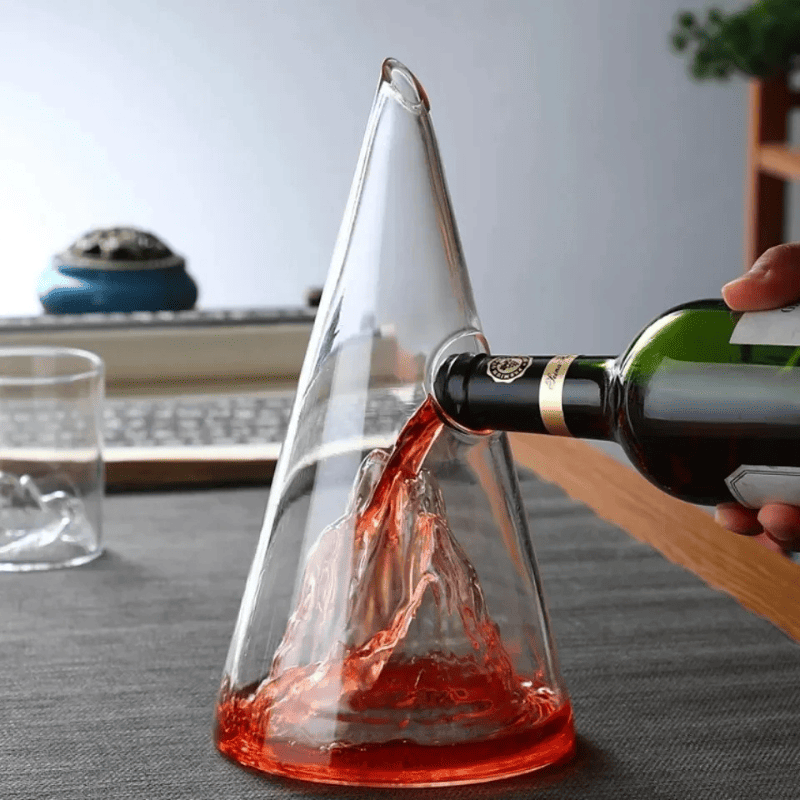 Decanter de Vinho Whisky Vidro Pirâmide Bar em Casa