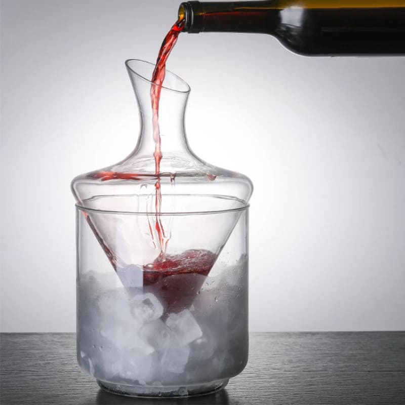 Decanter de Vinho e Whisky Balde de Gelo Vidro Bar