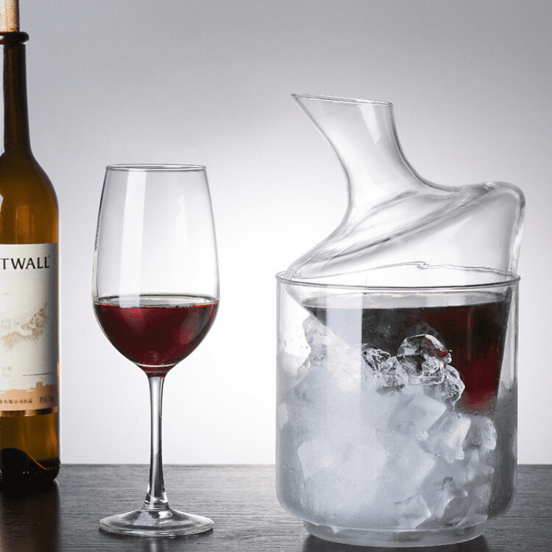 Decanter de Vinho e Whisky Balde de Gelo Vidro Bar