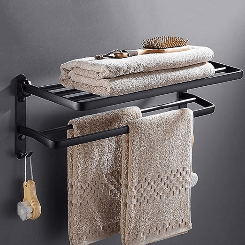 Toalheiro Duplo Preto Matte - My Store
