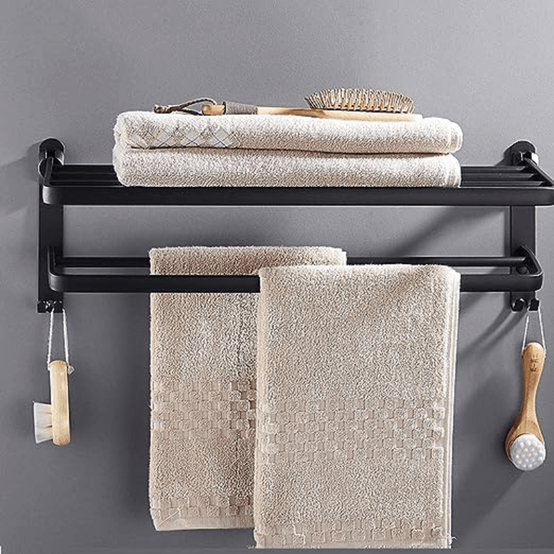 Toalheiro Duplo Preto Matte - My Store