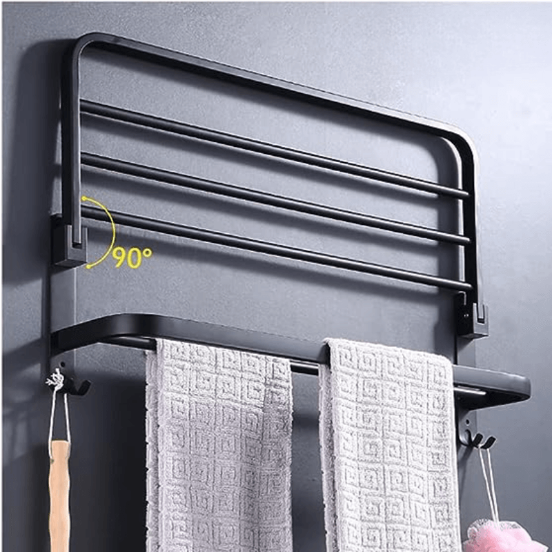 Toalheiro Duplo Preto Matte - My Store