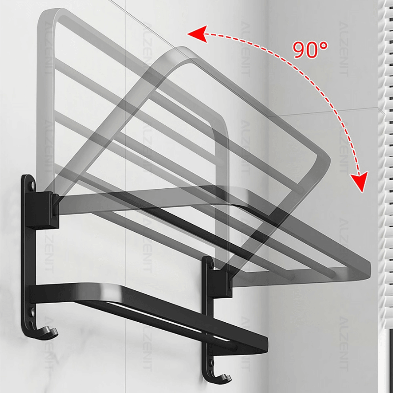 Toalheiro Duplo Preto Matte - My Store