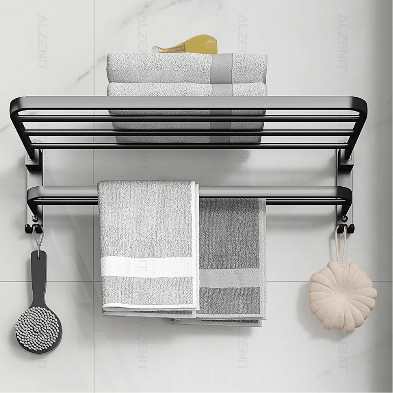 Toalheiro Duplo Preto Matte - My Store