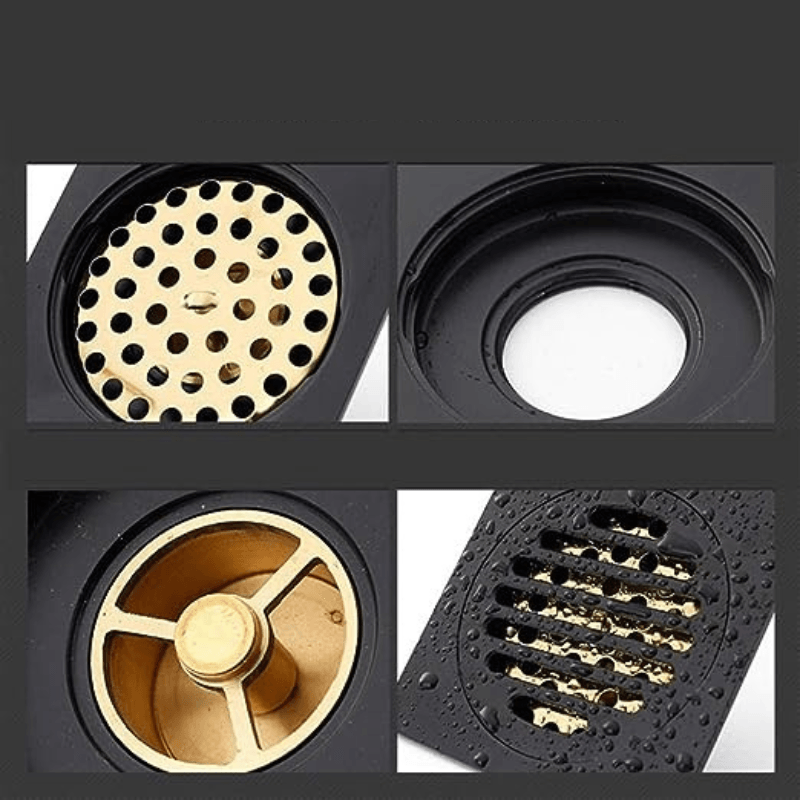Ralo de Banheiro 10x10 Anti-Odor Preto - My Store