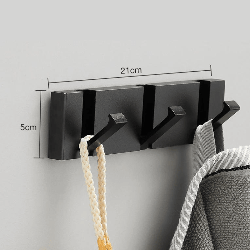 Gancho de Parede Banheiro Preto e Dourado - My Store