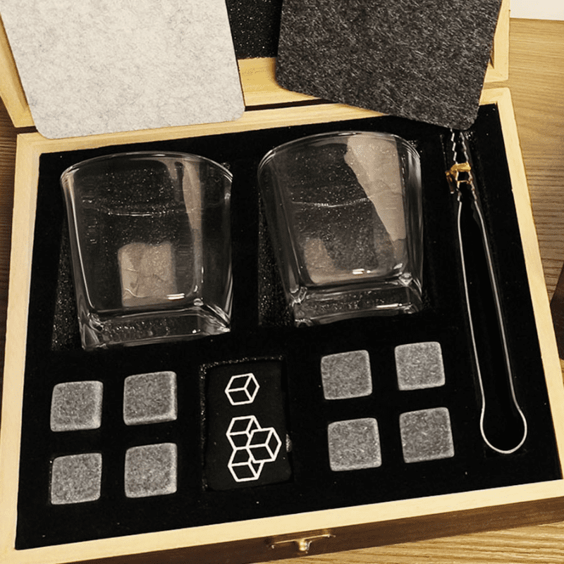 Kit Whisky Copos Cubo de Gelo Pegador Bar em Casa