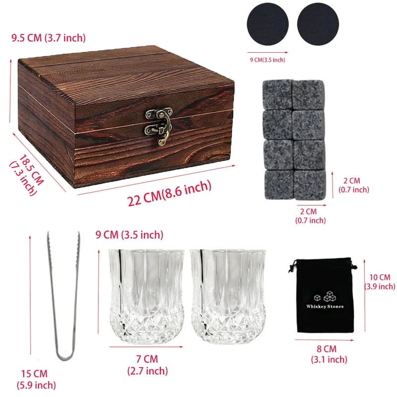 Kit Whisky Copos Cubo de Gelo Pegador Bar em Casa
