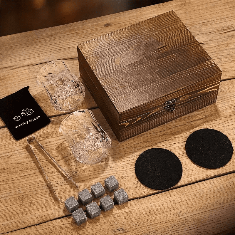 Kit Whisky Copos Cubo de Gelo Pegador Bar em Casa
