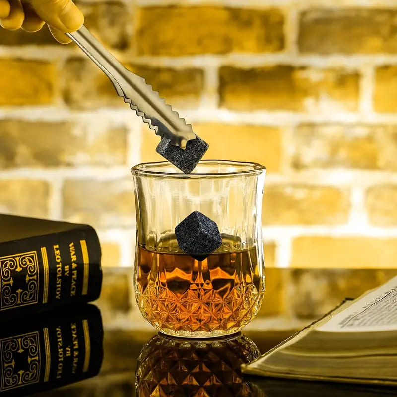 Kit Whisky Copos Cubo de Gelo Pegador Bar em Casa