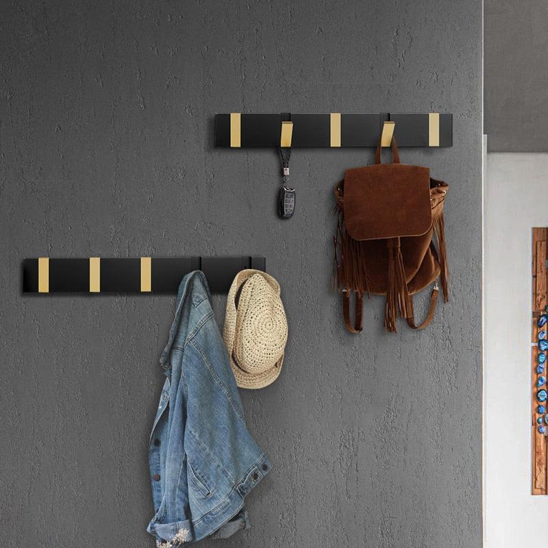 Gancho de Parede Banheiro Preto e Dourado - My Store