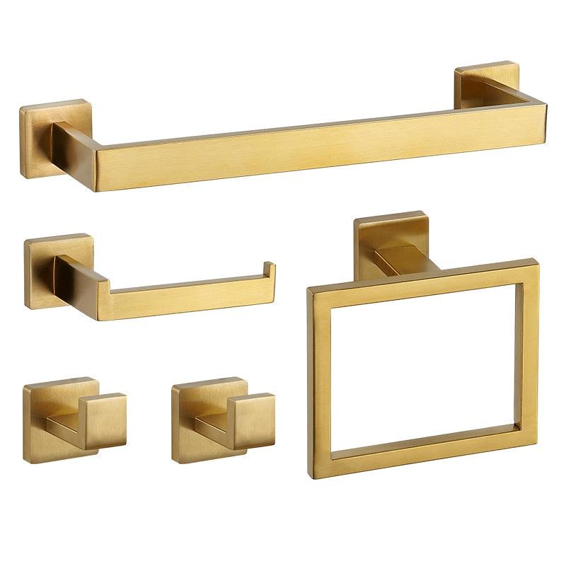 Acessório Para Banheiro Aço Inox 5 Peças - My Store
