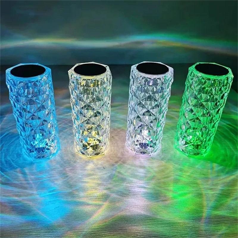 Luminária de Cristal em LED 16 Cores Projetor - My Store