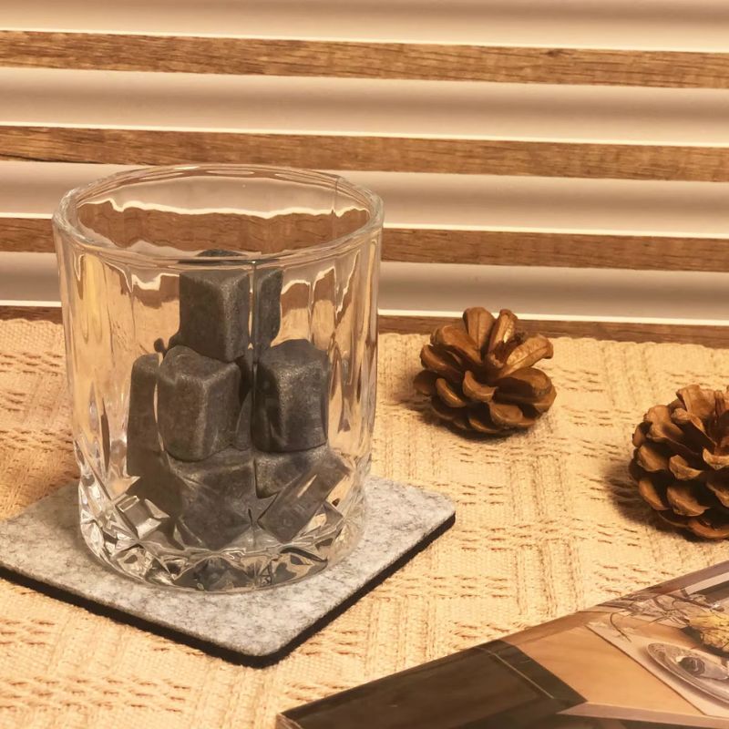 Kit Copos de Whisky para Presente - Conjunto de Copos, Cubos e Pegador
