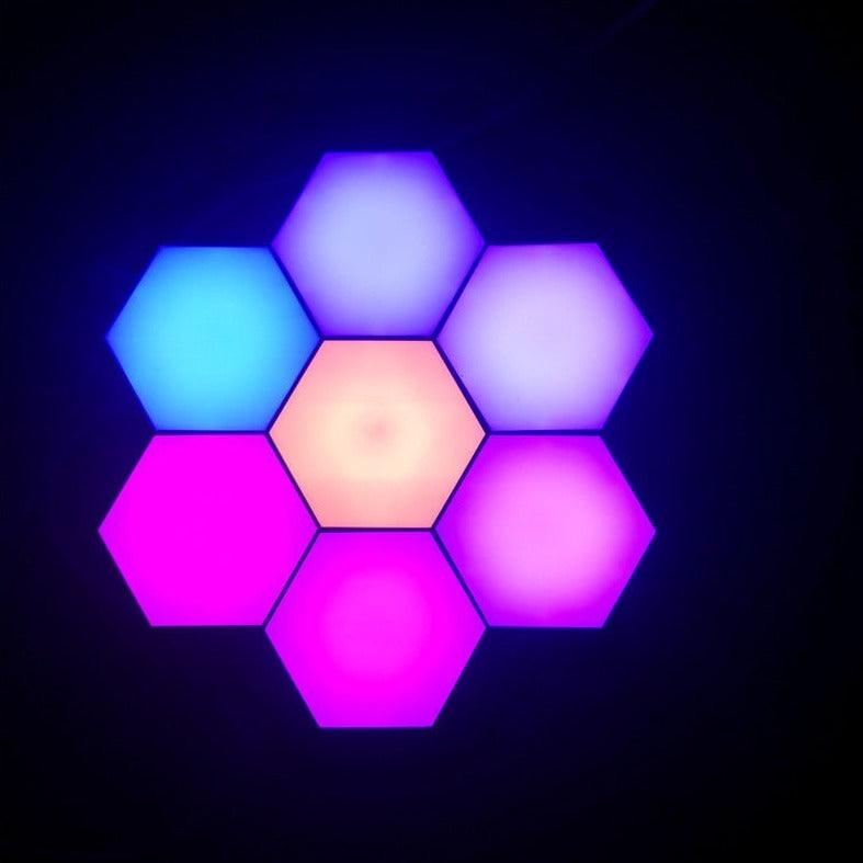 Luminária Hexagonal LED de Parede RGB - My Store