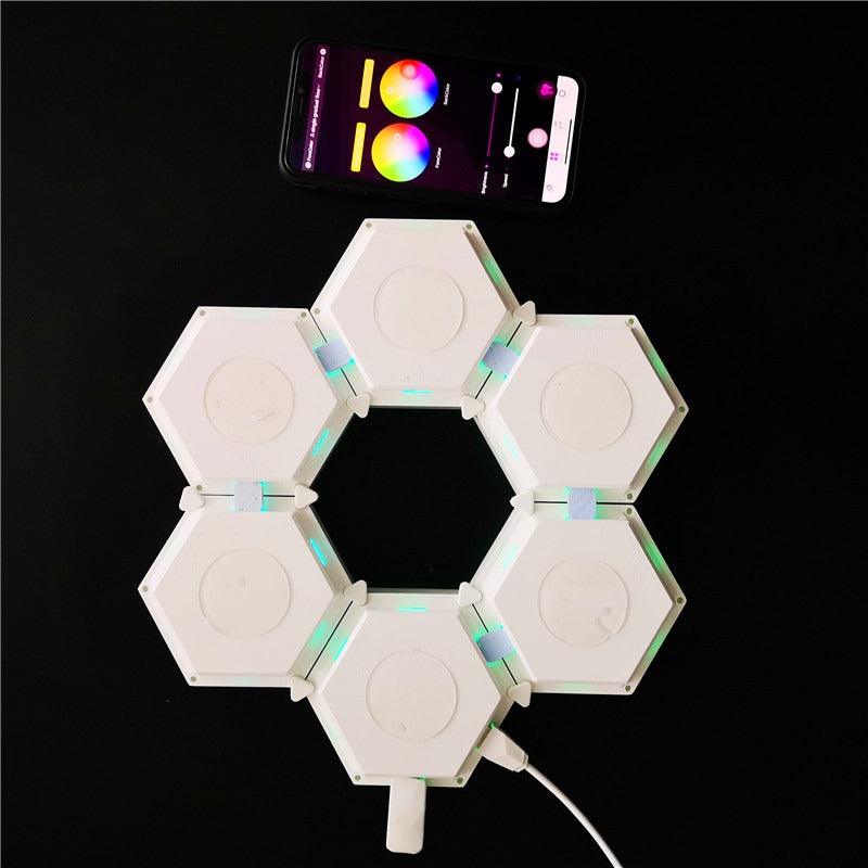 Luminária Hexagonal LED de Parede RGB - My Store