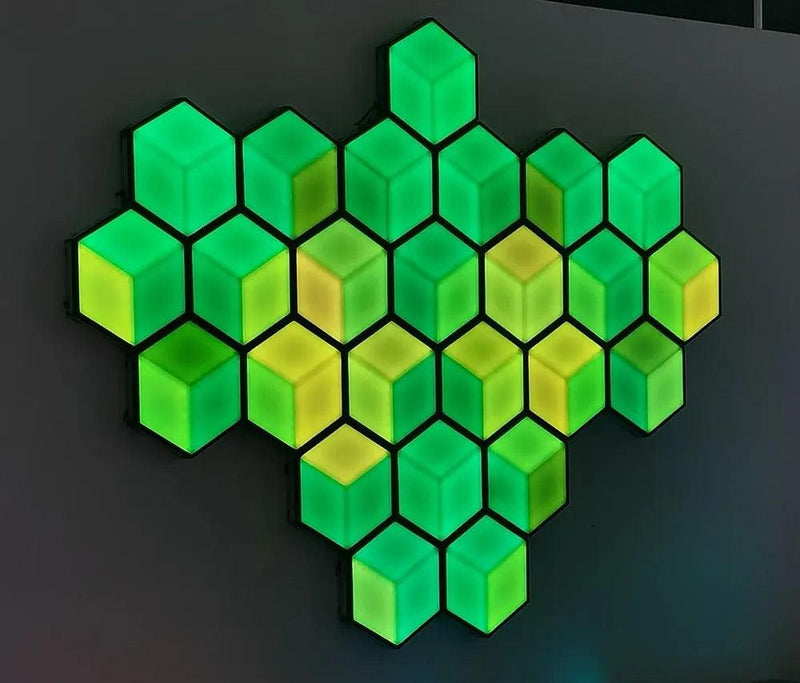 Luminária Hexagonal LED de Parede RGB - My Store