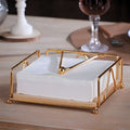 Porta Guardanapo de Mesa Premium em Inox e Bambu